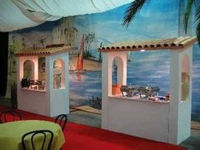 Buffetstand, brasilianischer Hacienda Stil, Buffet, Brasilien, Marktstand