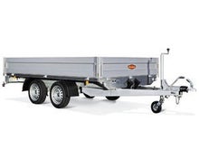 Tandem-Anhänger 2,7t, Hochlader 180x414cm Ladefläche, offen