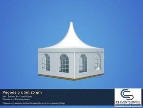 Pagode 5 x 5m 25 qm Partyzelt Festzelt Pagodenzelt