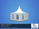 Pagode 5 x 5m 25 qm Partyzelt Festzelt Pagodenzelt