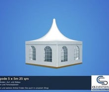 Pagode 5 x 5m 25 qm Partyzelt Festzelt Pagodenzelt