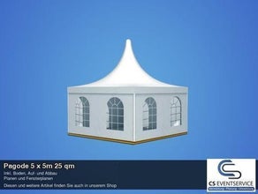 Pagode 5 x 5m 25 qm Partyzelt Festzelt Pagodenzelt