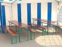 Festzeltgarnituren / Bierbänke / Bierzeltgarnitur / Bierbank / Festzeltgarnitur / Biertisch / Set I 6 Sets im Packet in Nussbaum Braun - Galerie - Bild 1
