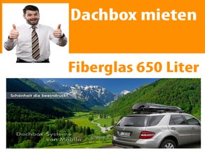 650 Liter Premium Dachbox - Fiberglas 200 km/h möglich