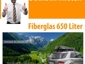 650 Liter Premium Dachbox - Fiberglas 200 km/h möglich