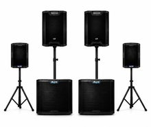 PA-Anlage mieten Pforzheim – Party-Set mit 2× 18″ Subwoofern, 4 Lautsprechern & Bluetooth