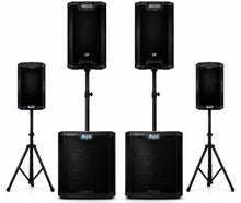PA-Anlage mieten Pforzheim – Party-Set mit 2× 18″ Subwoofern, 4 Lautsprechern & Bluetooth