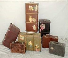 Reisekoffer, Reise, Koffer, Gepäck, Tasche, 50er Jahre, Antik, Nostalgisch