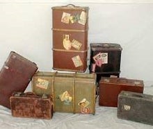 Reisekoffer, Reise, Koffer, Gepäck, Tasche, 50er Jahre, Antik, Nostalgisch