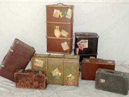 Reisekoffer, Reise, Koffer, Gepäck, Tasche, 50er Jahre, Antik, Nostalgisch