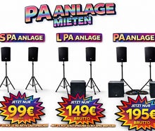 Lautsprecher Musikanlage Tonanlage Musikboxen PA Anlage mieten – XL, L, oder S | Professionelle Beschallung für Events