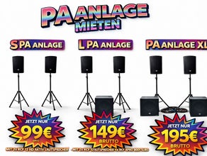 Lautsprecher Musikanlage Tonanlage Musikboxen PA Anlage mieten – XL, L, oder S | Professionelle Beschallung für Events