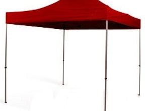 Faltpagodenpavillon rot (3x3 m)