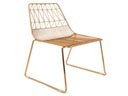 Goldener Metallstuhl "Wire Mesh"