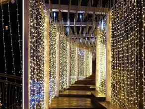 Lichtervorhang 3x3m LED mieten