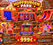 Hüpfburgen Park XXL Für Schulfeste, Firmen Events, Standfeste, Ferienfreizeit, OGS Schulen ! 6 Eventmodule ein Preis ! Hüpfburgen Rutsche, Kletterwand, Spielecenter ! Wir liefern NRW weit !