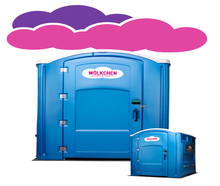 Wölkchen "Die frische Toilette" | Toilettenkabine | mobile Toilette | Miet-WC | inkl. Lieferung, wöchentlichen Service und Abholung