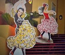 Tänzerinnen, Tanz, Spanien, Spanisch, Cut Outs, Kulisse, Flamingo