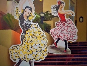 Tänzerinnen, Tanz, Spanien, Spanisch, Cut Outs, Kulisse, Flamingo