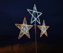 Lichtsterne - 3er Kombination - Weihnachts Sterne - beleuchtete Deko