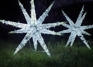 Leuchtende 3D Sterne - LED Sterne - Licht Dekoration - beleuchtete
