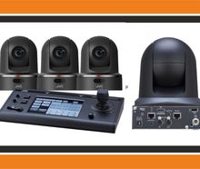 Studio 4er JVC PTZ Kamera Set inkl. Controller für Fernbedienung aller vier Kameras, auch einzeln mietbar!