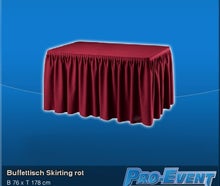 Buffettisch Skirting rot