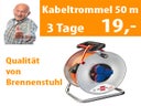 Kabeltrommel für außen 50 m Kabel Verlängerung Kabelverlängerung