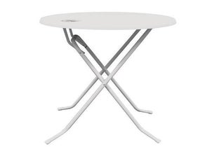 Stehtisch | Metall | Weiß | 70cm Durchmesser