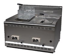 Gas Friteuse 2 x 8 Liter Fritteuse 15 kw Tischgerät