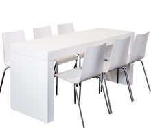 Diningtisch mit modernen weißen Stuhl, Brückentisch, White Modern Style, Stuhl und Tisch