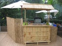 Bambusbar mit 3 Barhocker - Galerie - Bild 1