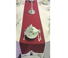 2er Tischläufer bordeaux mieten – Miettisch, Eventtisch, Veranstaltungstisch, Partytisch