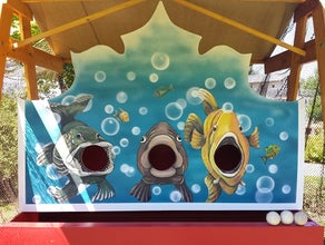 Wurf Spiele - Fisch-  Maulwerfen, Kinderspiele, Maritime Spiele