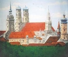 Liebfrauenkirche München Kulisse, Kirche, Bild, Poster