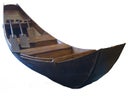 Holzboot mit Paddel, Boot, See, Schwimmen, Yacht