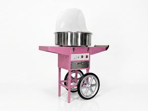 Nostalgische Zuckerwattemaschine mieten – Inklusive Wagen & Schutzhaube