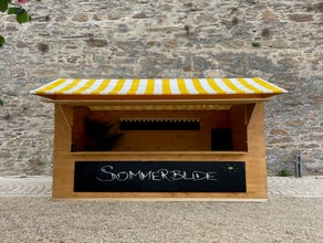 Verkaufshütte oder Pavillon z.B. für den Weihnachtsmarkt, Marktstand, Bude, Weihnachtsmarktbude, Verkaufsstand, Teststation, Testbude, Corona