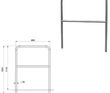 Aluminium-Geländer / Bühne für Bühnenpodeste 1 m