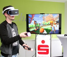 Spielstation mit Gamingkonsole und VR-Brille für Events mieten