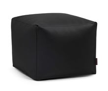 Loungemöbel, Sitzsack - Würfel für innen/außen - schwarz, Kunstleder