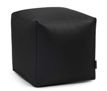 Loungemöbel, Sitzsack - Würfel für innen/außen - schwarz, Kunstleder