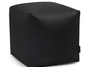 Loungemöbel, Sitzsack - Würfel für innen/außen - schwarz, Kunstleder