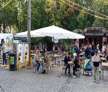 Ampelschirm 5 Meter – Marktschirm, Terrassenschirm, Gartenparasol, Sonnenschutz aus Aluminium