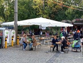 Ampelschirm 5 Meter – Marktschirm, Terrassenschirm, Gartenparasol, Sonnenschutz aus Aluminium