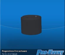 Regenrinne 3 m schwarz
