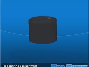 Regenrinne 3 m schwarz