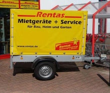 Anhänger, Ladefläche 2 x 1 m, Nutzlast max. 500 kg, mit Plane und Spriegel