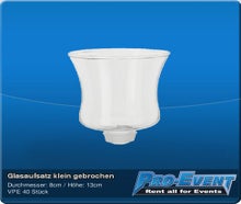 Glasaufsatz klein gebrochen (je 15 Stück)