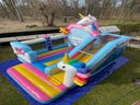 Hüpfburg Einhorn mit Rutsche zu vermieten - Galerie - Bild 1